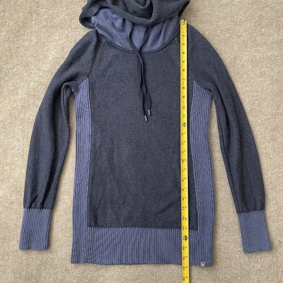 Eddie Bauer Sweater Womens Small Blue Two Tone Cowl Turtleneck Knit Pullover Top - Picture 5 of 8